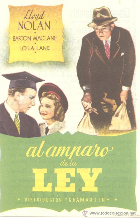 Cine: AL AMPARO DE LA LEY SIMPLE C/P 1943 - Foto 1