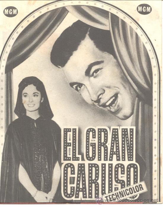 Cine: EL GRAN CARUSO DOBLE C/P MARIO LANZA ANN BLYTH