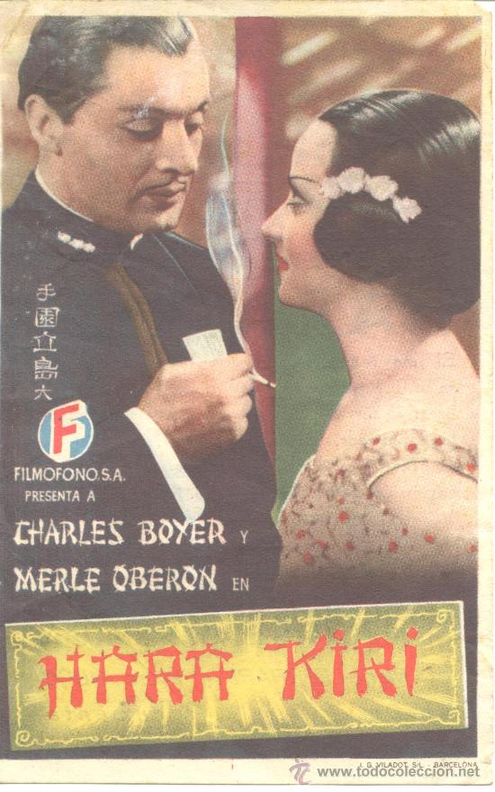 Foglietti di film di film antichi di cinema: HARA KIRI SENCILLO C/P CHARLES BOXER