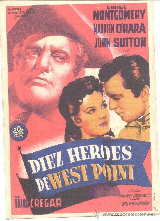 Cine: DIEZ HEROES DE WEST POINT SENCILLO C/P - Foto 1