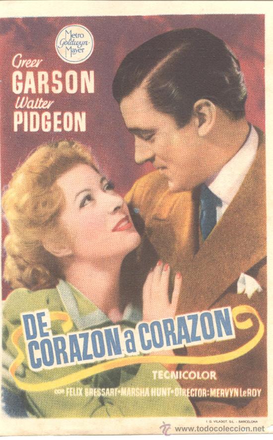 Cine: DE CORAZON A CORAZON SENCILLO C/P - Foto 1