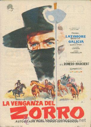 Cine: LA VENGANZA DEL ZORRO - Foto 1
