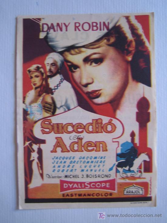 Cine: Folleto de mano - Sucedio en Aden - Arajol - Foto 1