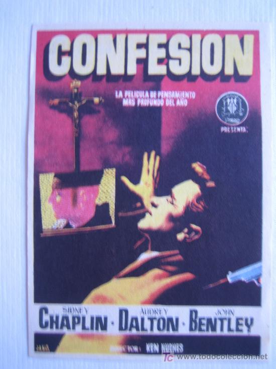 Cine: Folleto de mano - Confesion - Procines - sidney chaplin - Foto 1