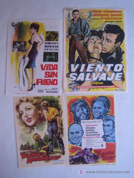 Cine: Lote 4 folletos de mano - Foto 1