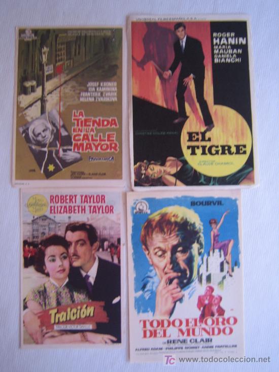 Cine: Lote 4 folletos de mano - Foto 1