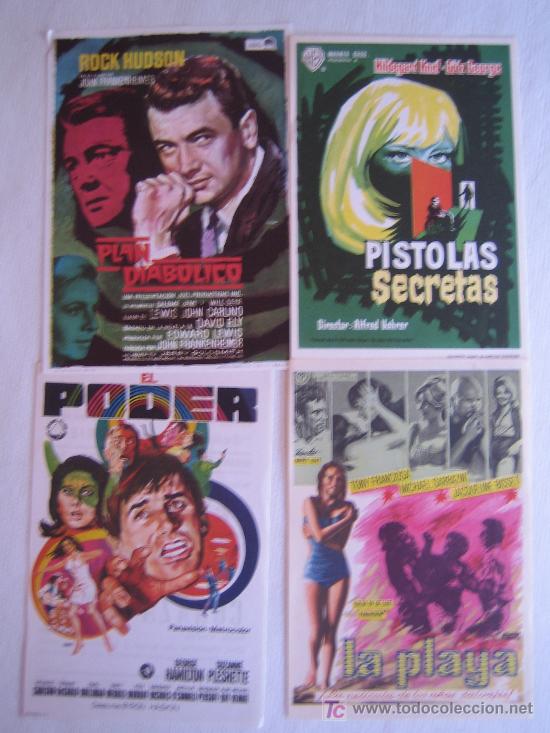 Cine: Lote 4 folletos de mano - Foto 1