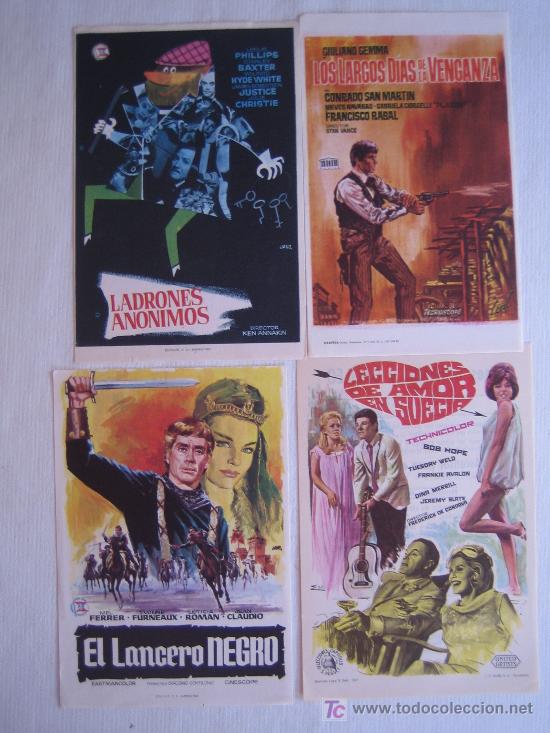 Cine: Lote 4 folletos de mano - Foto 1