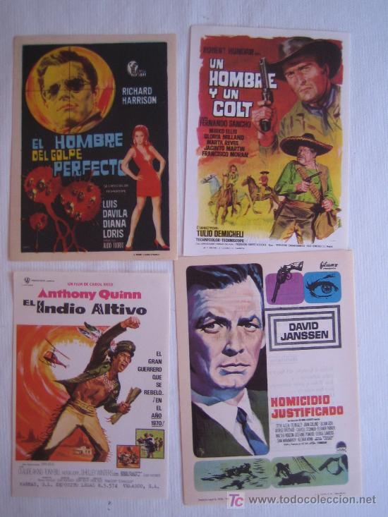 Cine: Lote 4 folletos de mano - Foto 1