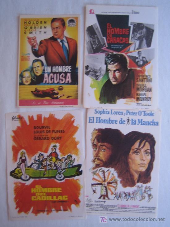 Cine: Lote 4 folletos de mano - Foto 1