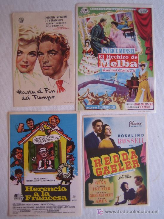 Cine: Lote 4 folletos de mano - Foto 1