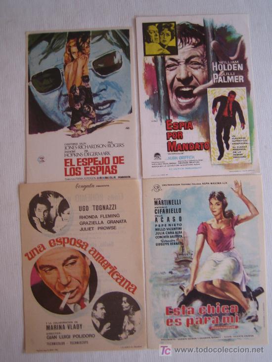 Cine: Lote 4 folletos de mano - Foto 1