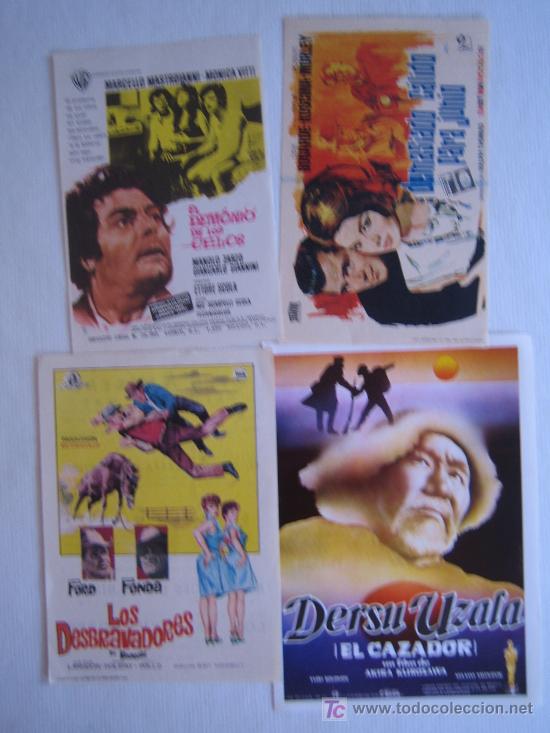 Cine: Lote 4 folletos de mano