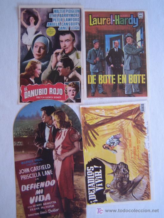 Cine: Lote 4 folletos de mano