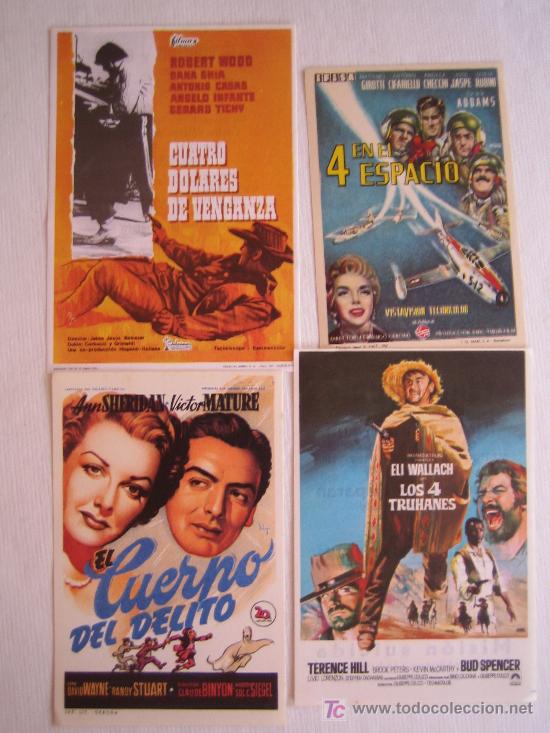 Cine: Lote 4 folletos de mano - Foto 1