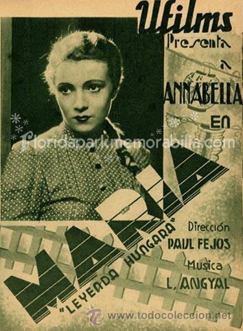 Kino: MARIA LEYENDA HUNGARA PROGRAMA DOBLE U FILMS ANNABELLA P&aacute;l Fej&ouml;s Fritz Lang
