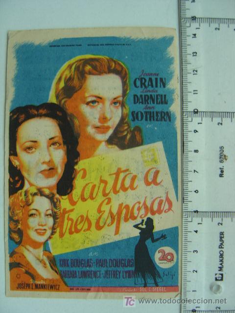 Cine: CARTA A TRES ESPOSAS - SOLIGO - REF. 11