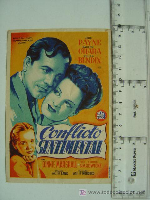 Flyers Publicitaires de Films Anciens: CONFLICTO SENTIMENTAL  - SOLIGO - REF. 28
