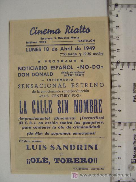 Cine: LA CALLE SIN NOMBRE - SOLIGO - REF. 66 - Foto 2