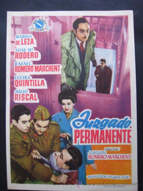 Cine: FOLLETO DE MANO. ANTIGUO. JUZGADO PERMANENTE. ENVIO GRATIS&iexcl;&iexcl;&iexcl;