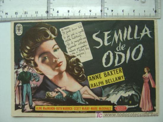 Cine: SEMILLA DEL ODIO - REF. 33 - Foto 1