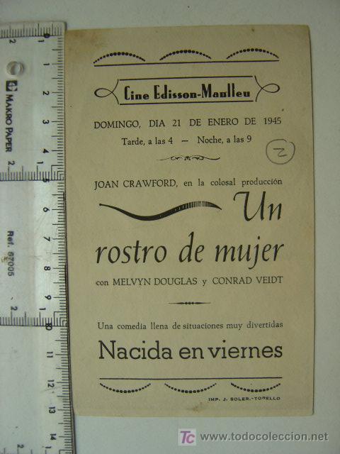 Cine: UN ROSTRO DE MUJER  - REF. 50 - Foto 2