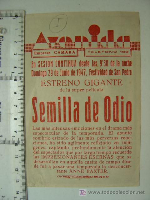Cine: SEMILLA DEL ODIO - REF. 33 - Foto 2