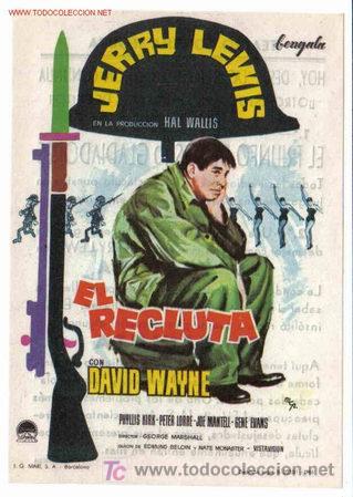 Flyers Publicitaires de Films Anciens: EL RECLUTA JERRY LEWIS PMD 16