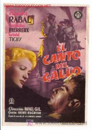 Kino: EL CANTO DEL GALLO FRANCISCO RABAL PMD 89
