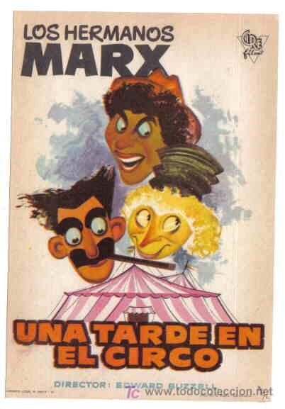 Cine: UNA TARDE EN EL CIRCO , HERMANOS MARX PMD 125