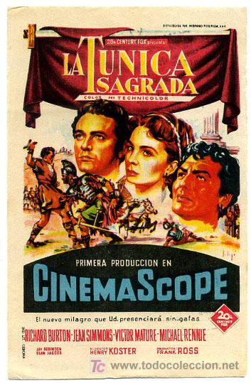 Cine: LA TUNICA SAGRADA , SOLIGO , SENCILLO , PMD 377