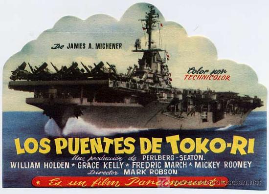 Foglietti di film di film antichi di cinema: LOS PUENTES DE TOKO-RI , TROQUELADO  , PMD 134