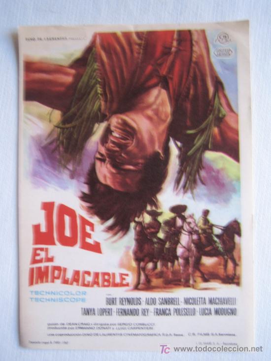 Cine: Folleto de mano - Joe el implacable - Western - CB - Foto 1