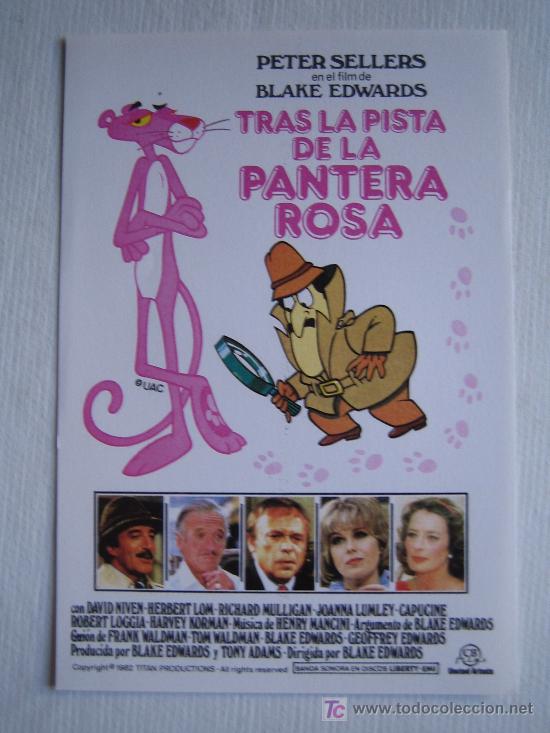 Cine: Folleto de mano - Tras la pista de la pantera rosa - CB Films