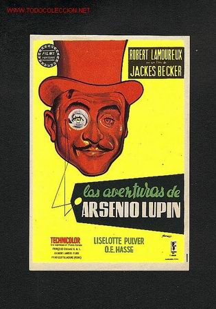 Flyers Publicitaires de Films Anciens: Las aventuras de Arsenio Lupin