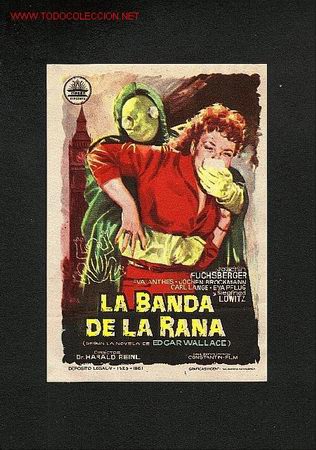 Folhetos de m&atilde;o de filmes antigos de cinema: La banda de la rana (cine de terror)