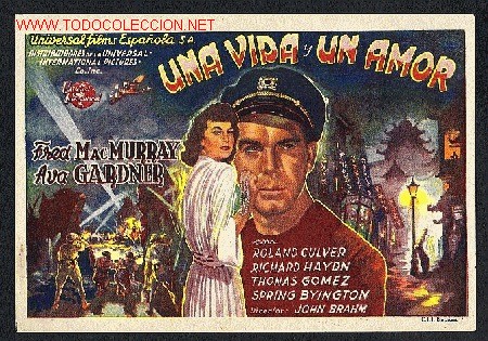 Cine: Una vida y un amor (Fred MacMurray, Ava Gardner) - Foto 1