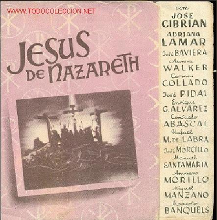 Cine: JESUS DE NAZARETH, Programa DOBLE con publicidad al dorso (ver imagen complementaria) - Foto 1