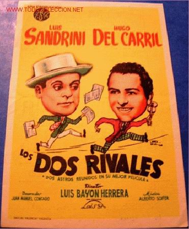 Foglietti di film di film antichi di cinema: LOS DOS RIVALES