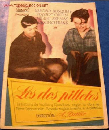 Flyers Publicitaires de Films Anciens: LOS DOS PILLETES (folleto raro)
