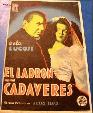 Foglietti di film di film antichi di cinema: EL LADRON DE CADAVERES (Fernandez)