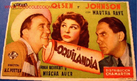 Folhetos de m&atilde;o de filmes antigos de cinema: LOQUILANDIA
