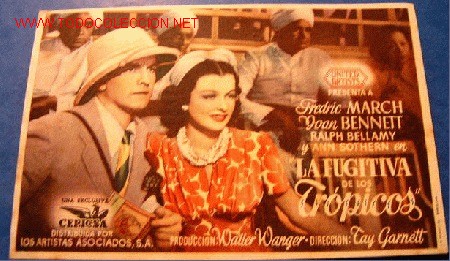 Cinema: LA FUGITIVA DE LOS TROPICOS (sin gastos de env&iacute;o)