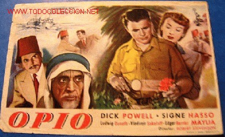 Folhetos de m&atilde;o de filmes antigos de cinema: OPIO (sin gastos de env&iacute;o)