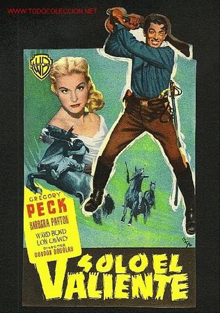 Cine: Solo el valiente (Gregory Peck) (western) (troquelado) - Foto 1
