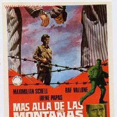  Foglietti di film di film antichi di cinema: MAS ALLA DE LAS MONTAÑAS, SENCILLO SIN CINE , PMD 266
