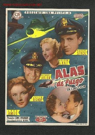 Cine: Alas de fuego (Robert Stack, Coreen Gray) (cine de guerra) - Foto 1