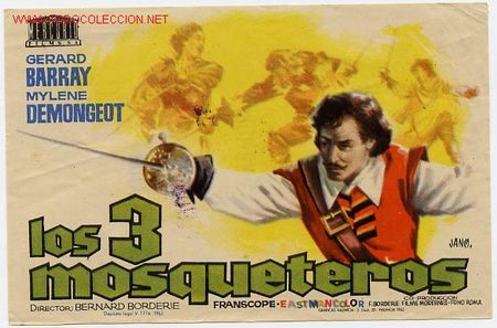 Cine: LOS 3 MOSQUETEROS , SENCILLO , ORIGINAL , PM2627 - Foto 1
