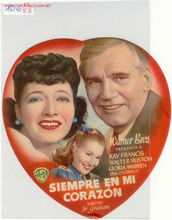 Folhetos de m&atilde;o de filmes antigos de cinema: PROGRAMA SIEMPRE EN MI CORAZON