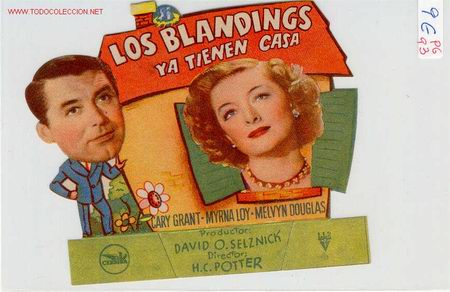 Folhetos de m&atilde;o de filmes antigos de cinema: PROGRAMA LOS BLANDINGS YA TIENEN CASA
